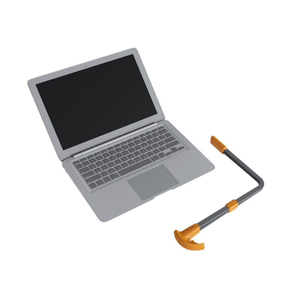 Imagem 4 de 5 do produto Suporte para Notebook e Tablet Octoo LiteStand Note, Titanium e Caramelo - 9569