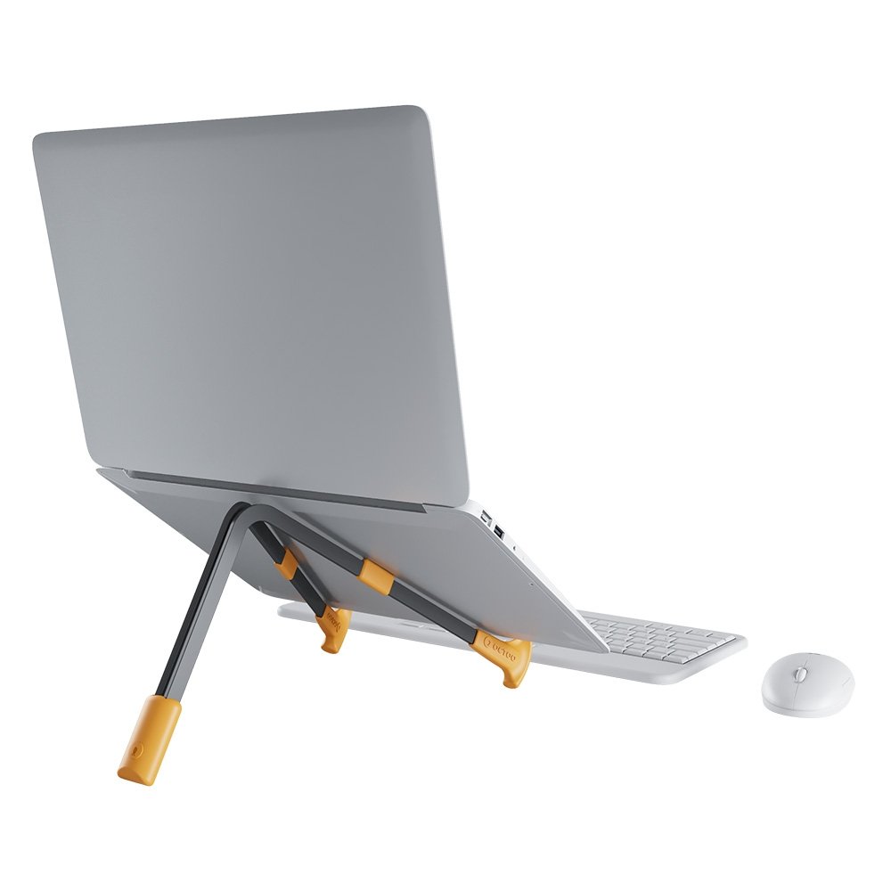 Imagem 5 de 5 do produto Suporte para Notebook e Tablet Octoo LiteStand Note, Titanium e Caramelo - 9569