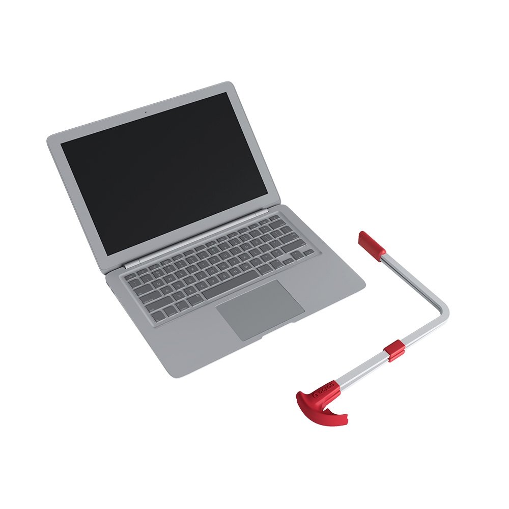 Imagem 5 de 6 do produto Suporte para Notebook e Tablet Octoo LiteStand Note, Ice Silver e Vermelho - 9567