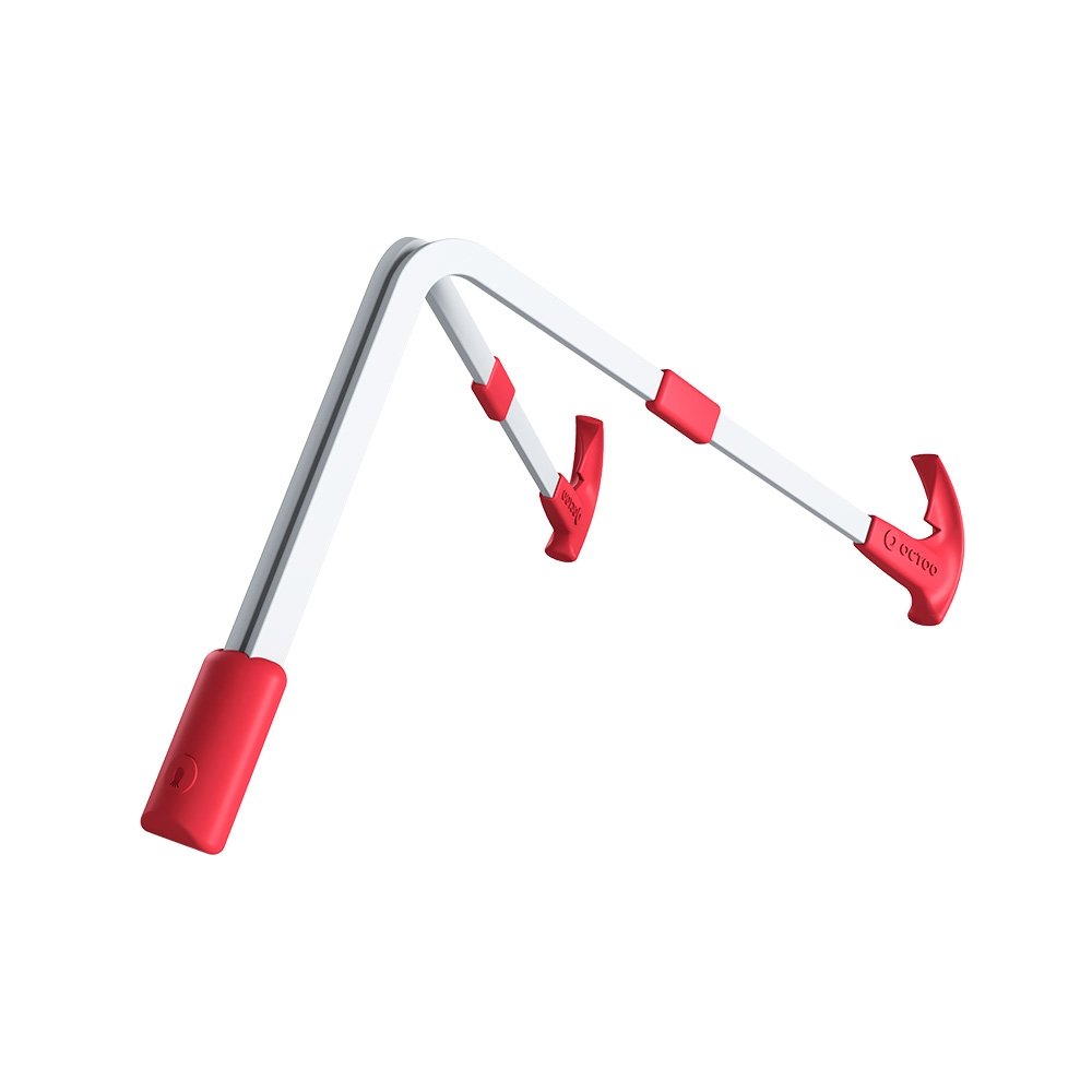 Imagem 3 de 6 do produto Suporte para Notebook e Tablet Octoo LiteStand Note, Ice Silver e Vermelho - 9567