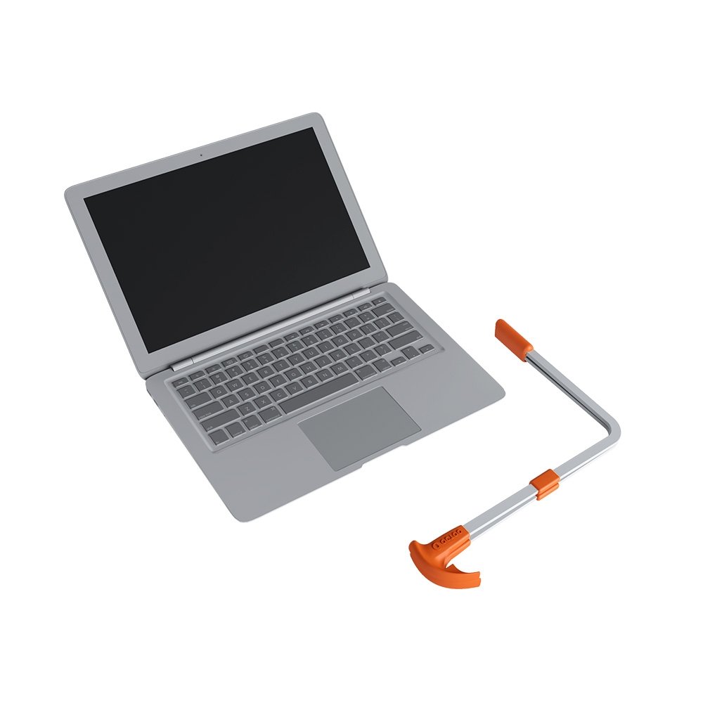 Imagem 5 de 5 do produto Suporte para Notebook e Tablet Octoo LiteStand Note, Ice Silver e Laranja - 9568