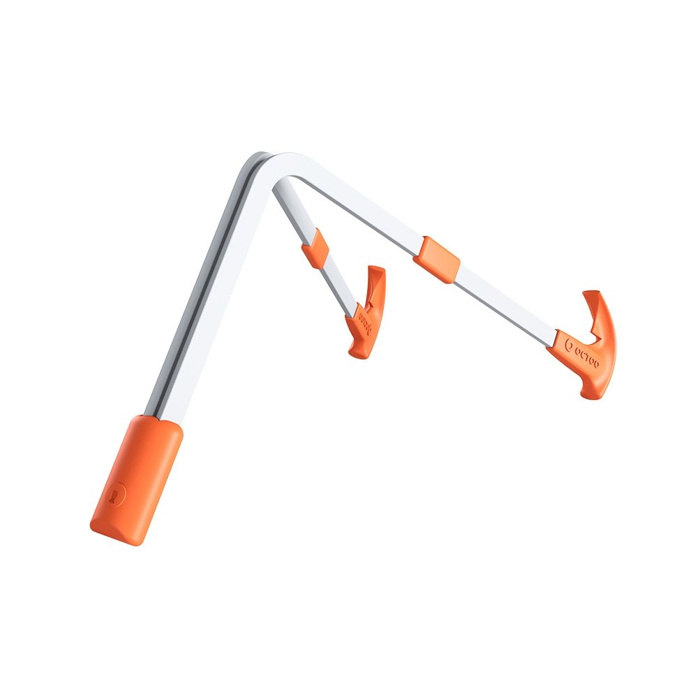 Imagem 2 de 5 do produto Suporte para Notebook e Tablet Octoo LiteStand Note, Ice Silver e Laranja - 9568