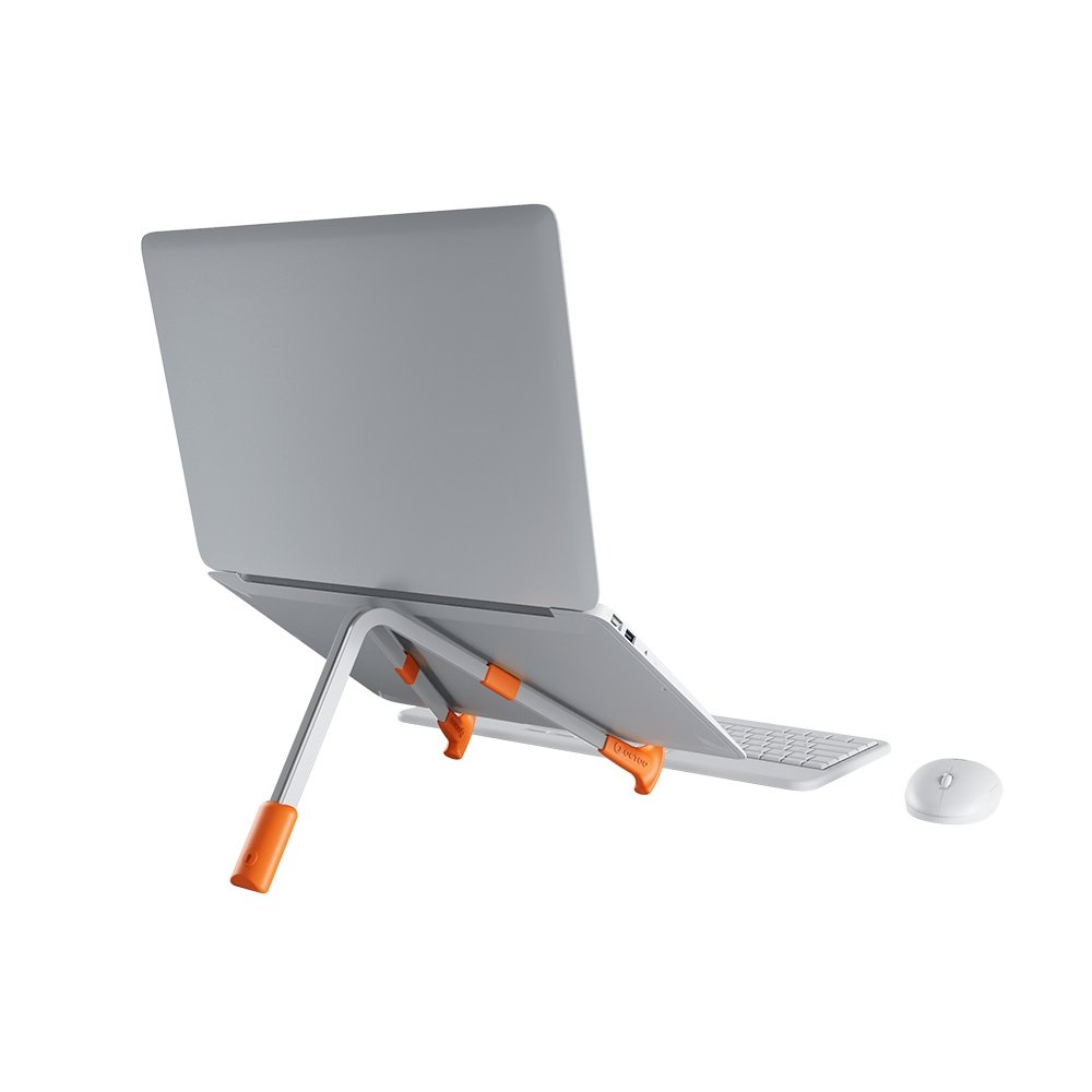 Imagem 4 de 5 do produto Suporte para Notebook e Tablet Octoo LiteStand Note, Ice Silver e Laranja - 9568