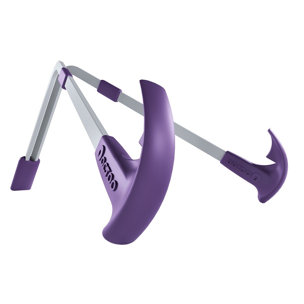 Imagem 2 de 4 do produto Suporte para Notebook e Tablet Octoo LiteStand Note, Ice Silver e Roxo - 9570