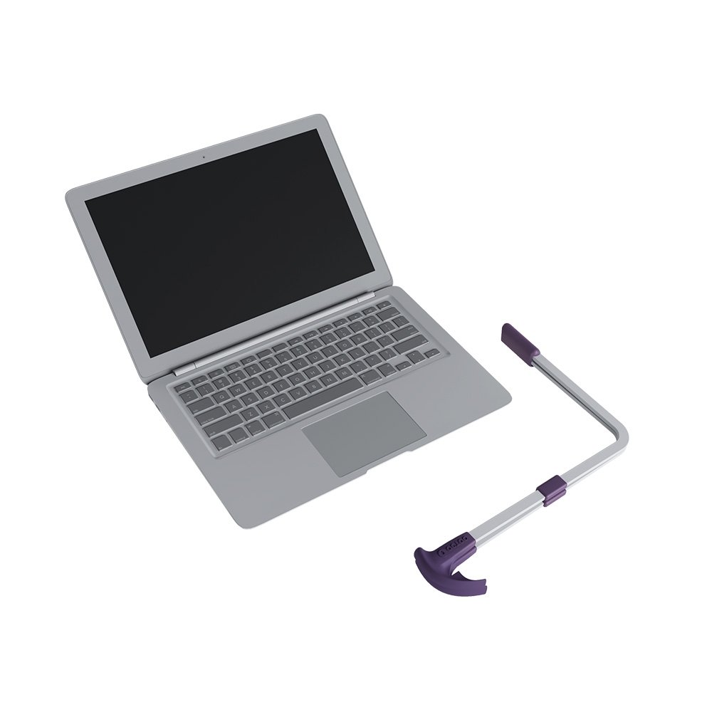 Imagem 3 de 4 do produto Suporte para Notebook e Tablet Octoo LiteStand Note, Ice Silver e Roxo - 9570