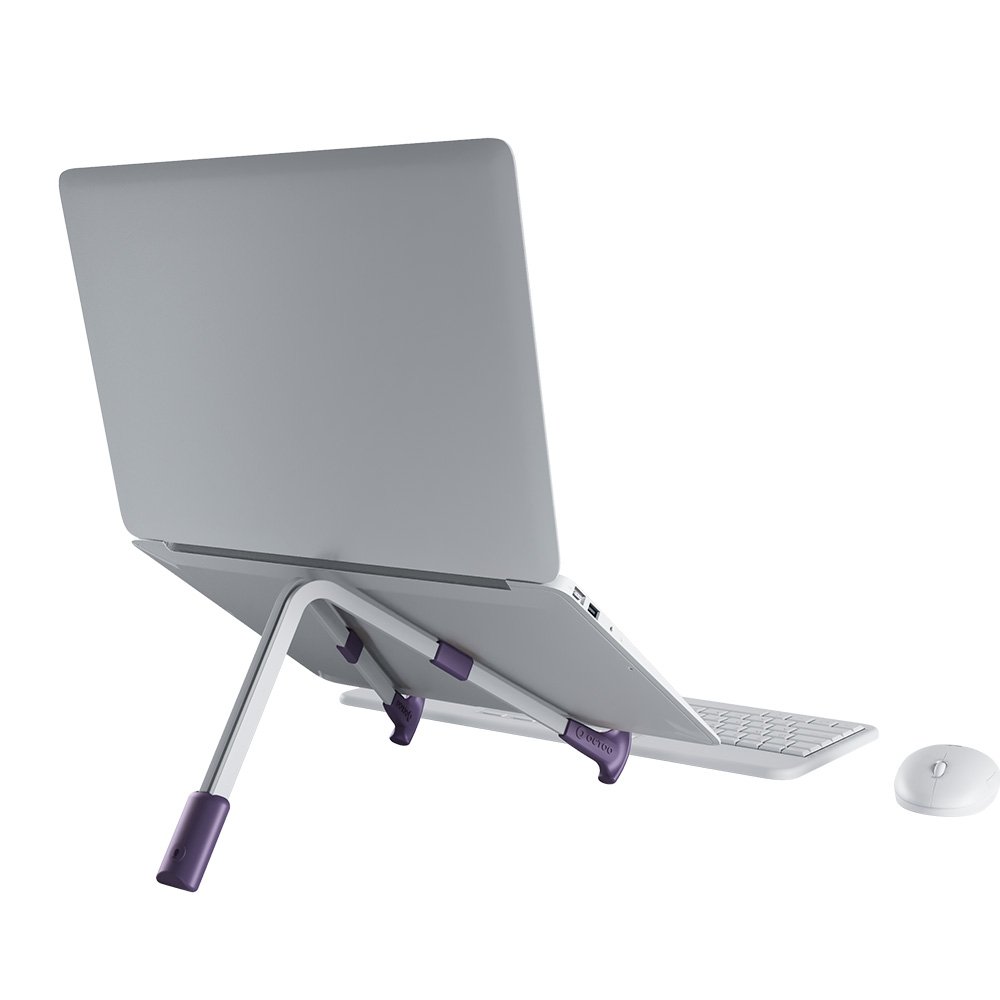 Imagem 4 de 4 do produto Suporte para Notebook e Tablet Octoo LiteStand Note, Ice Silver e Roxo - 9570