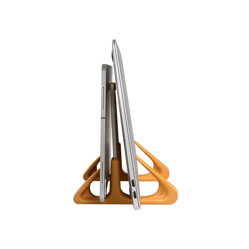 Imagem 3 de 6 do produto Suporte vertical para Notebook e Tablet Octoo LiteStand Vertical, Titanium e Caramelo - 9574