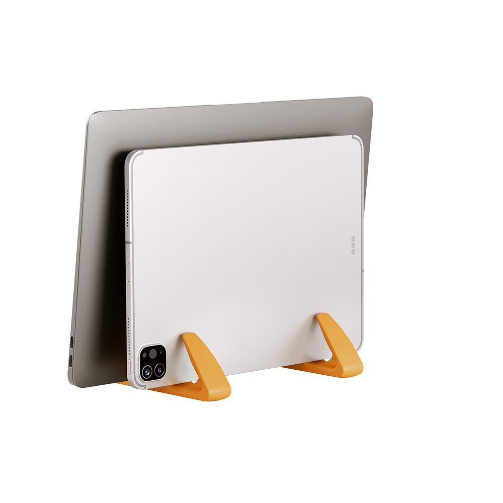 Imagem 4 de 6 do produto Suporte vertical para Notebook e Tablet Octoo LiteStand Vertical, Titanium e Caramelo - 9574