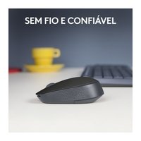 Mouse sem fio Logitech M170 com Design Ambidestro Compacto, Conexão USB e Pilha Inclusa, Preto - 910-004940