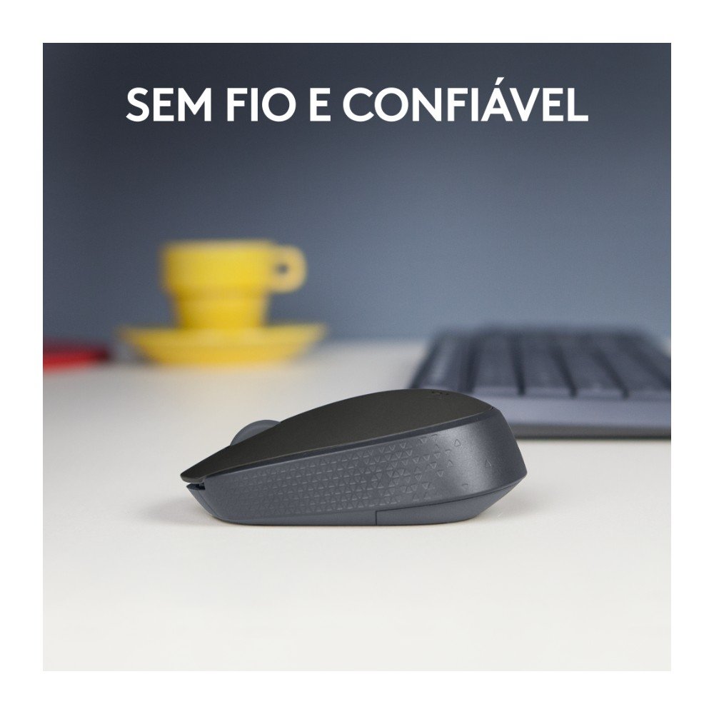 Mouse sem fio Logitech M170 com Design Ambidestro Compacto, Conexão USB e Pilha Inclusa, Preto - 910-004940 - view 2