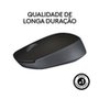 Mouse sem fio Logitech M170 com Design Ambidestro Compacto, Conexão USB e Pilha Inclusa, Preto - 910-004940