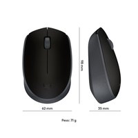 Mouse sem fio Logitech M170 com Design Ambidestro Compacto, Conexão USB e Pilha Inclusa, Preto - 910-004940