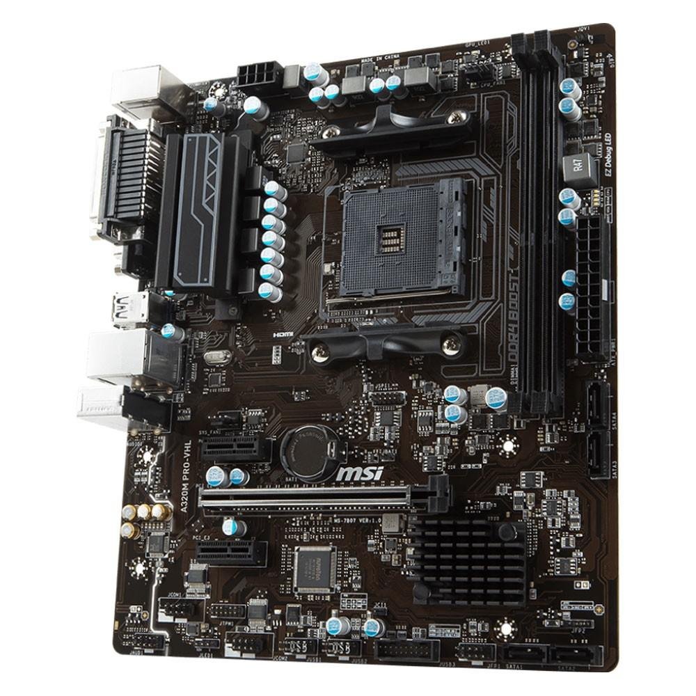 Placa-Mãe MSI A320M PRO-VHL, AMD AM4, mATX, DDR4 Placa-Mãe MSI A320M PRO-VHL, AMD AM4, mATX, DDR4