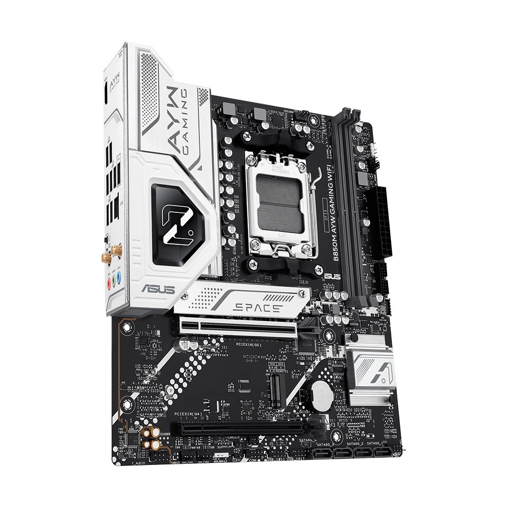 Placa-Mãe ASUS B850M AYW GAMING WIFI, AMD AM5, mATX, DDR5, Wi-Fi 6, Preto - 90MB1LW0-M0EAY0 - view 6