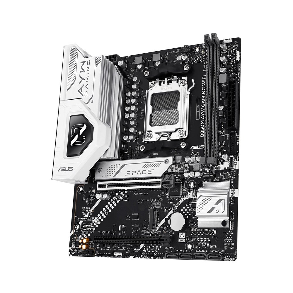 Placa-Mãe ASUS B850M AYW GAMING WIFI, AMD AM5, mATX, DDR5, Wi-Fi 6, Preto - 90MB1LW0-M0EAY0 - view 5