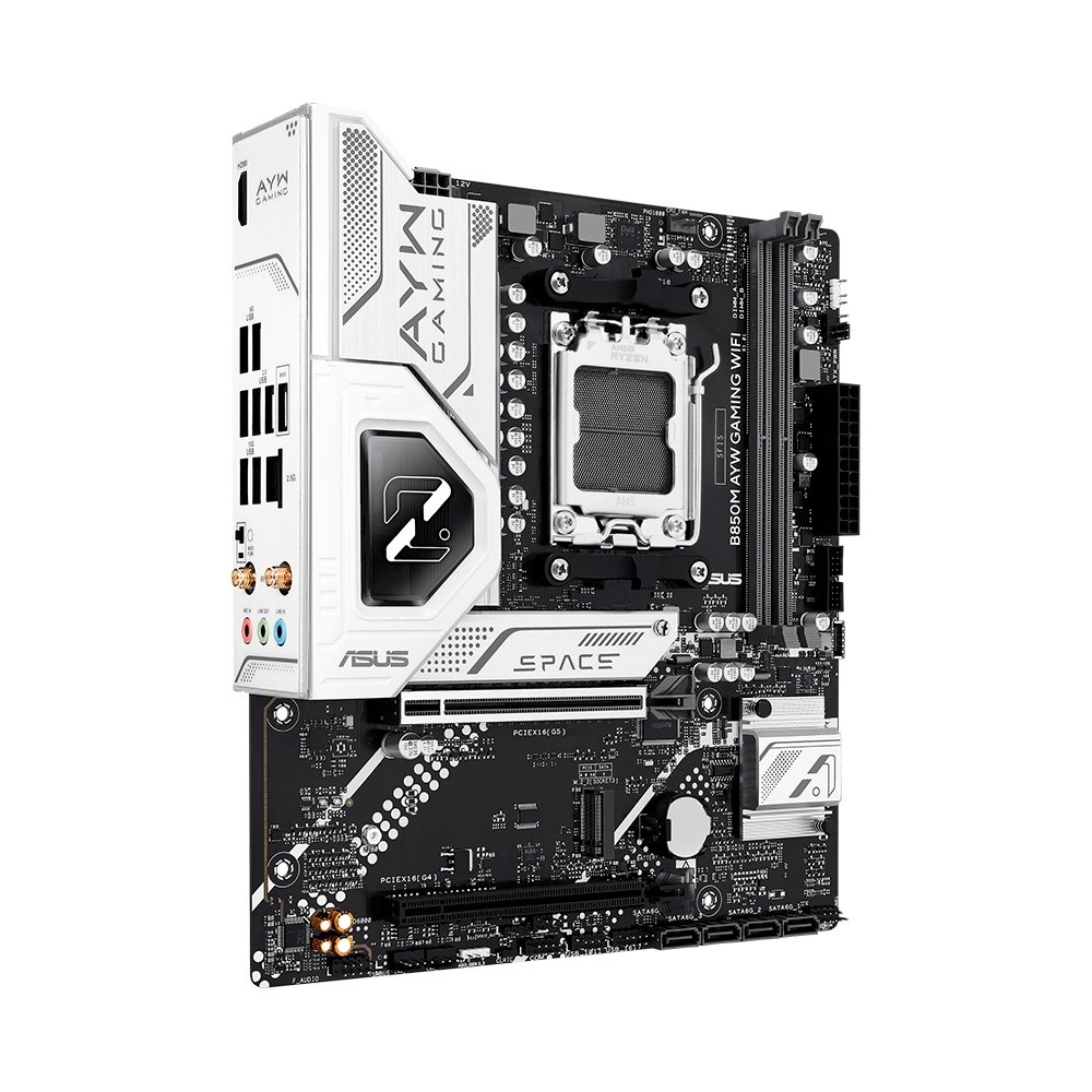Placa-Mãe ASUS B850M AYW GAMING WIFI, AMD AM5, mATX, DDR5, Wi-Fi 6, Preto - 90MB1LW0-M0EAY0 - view 3