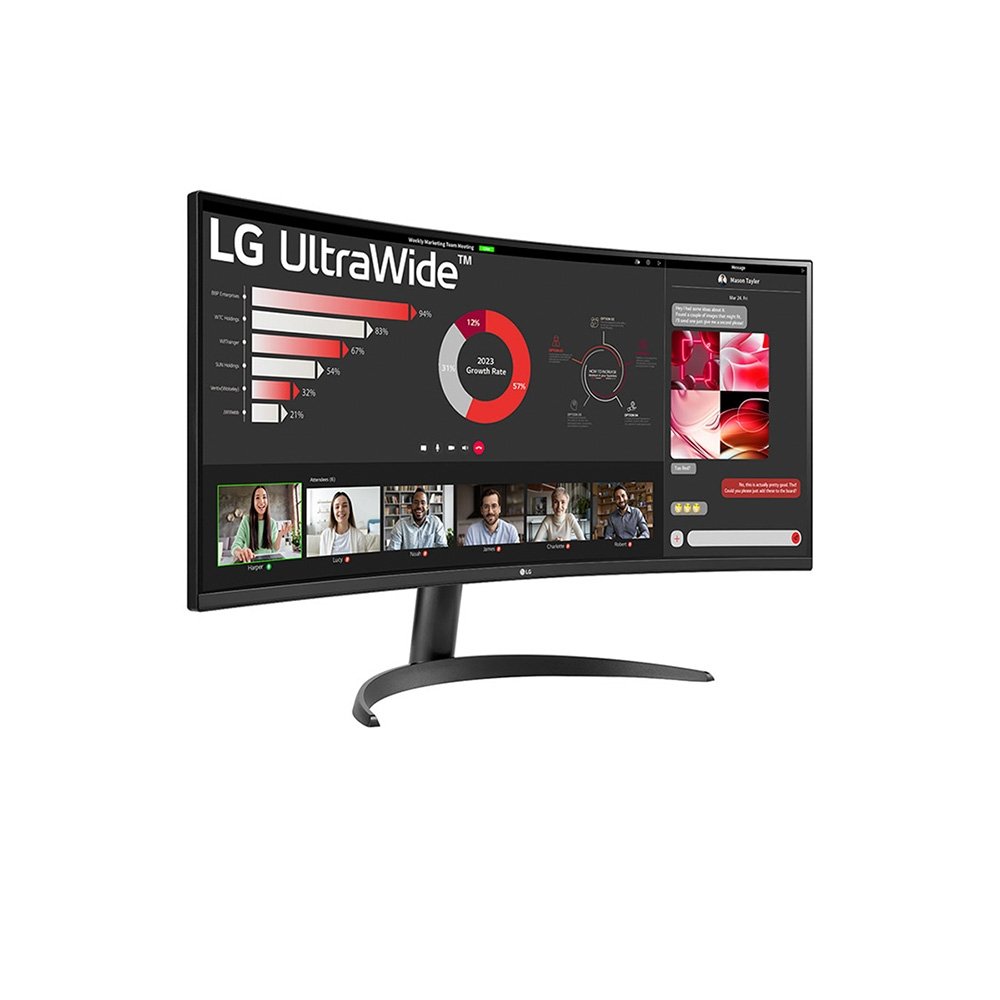 "Monitor Gamer Curvo LG UltraWide 34"""", QHD, 100Hz, 5ms, VA, FreeSync, HDR 10, Preto - 34WR50QK-B" - view 4