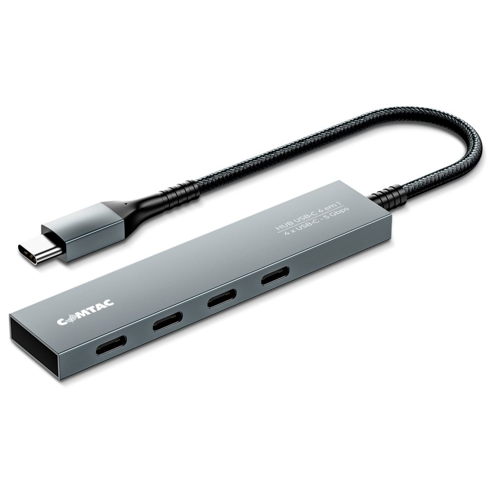 Imagem 2 de 4 do produto HUB Comtac USB-C, para 4x USB-C 3.2 Gen 1, Alumínio - 20129482