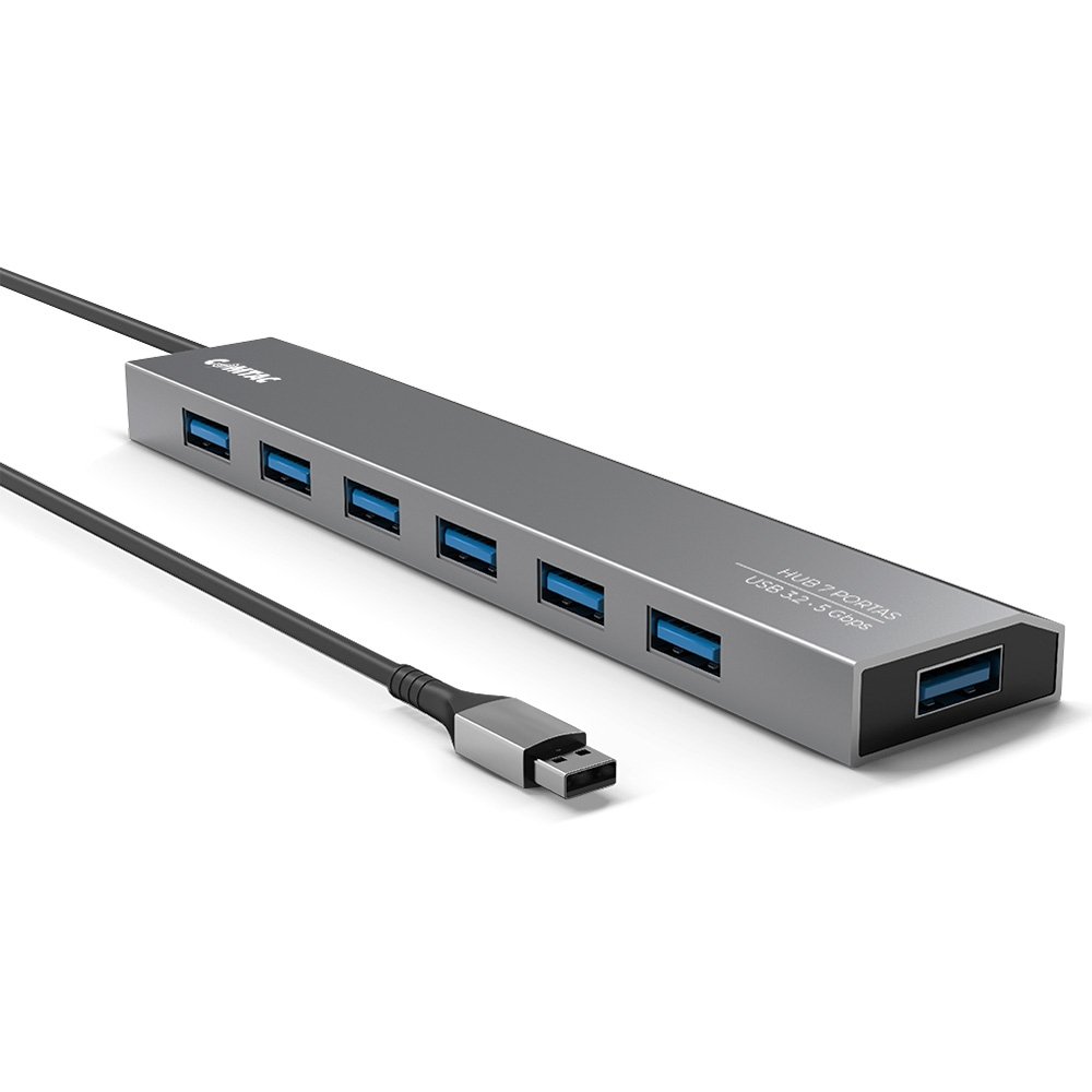 HUB Comtac USB-A 3.2 Gen 1, para 7x USB-A 3.2 Gen 1, Alumínio - 24129452 HUB Comtac USB-A 3.2 Gen 1, para 7x USB-A 3.2 Gen 1, Alumínio - 24129452
