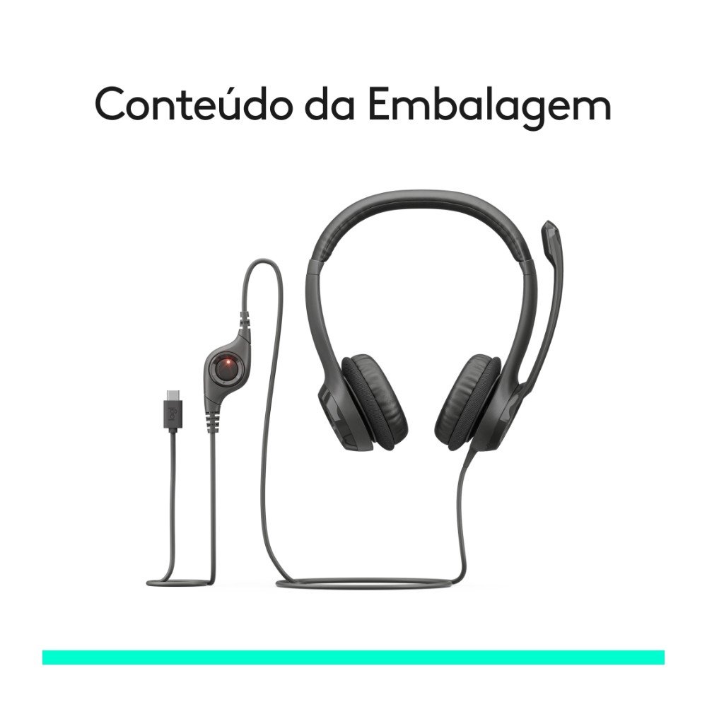 Headset ( Balão.info) H390, Controles de Áudio Integrado, Microfone com Redução de Ruído, USB-C, Preto - 981-( Balão.info - foto 11