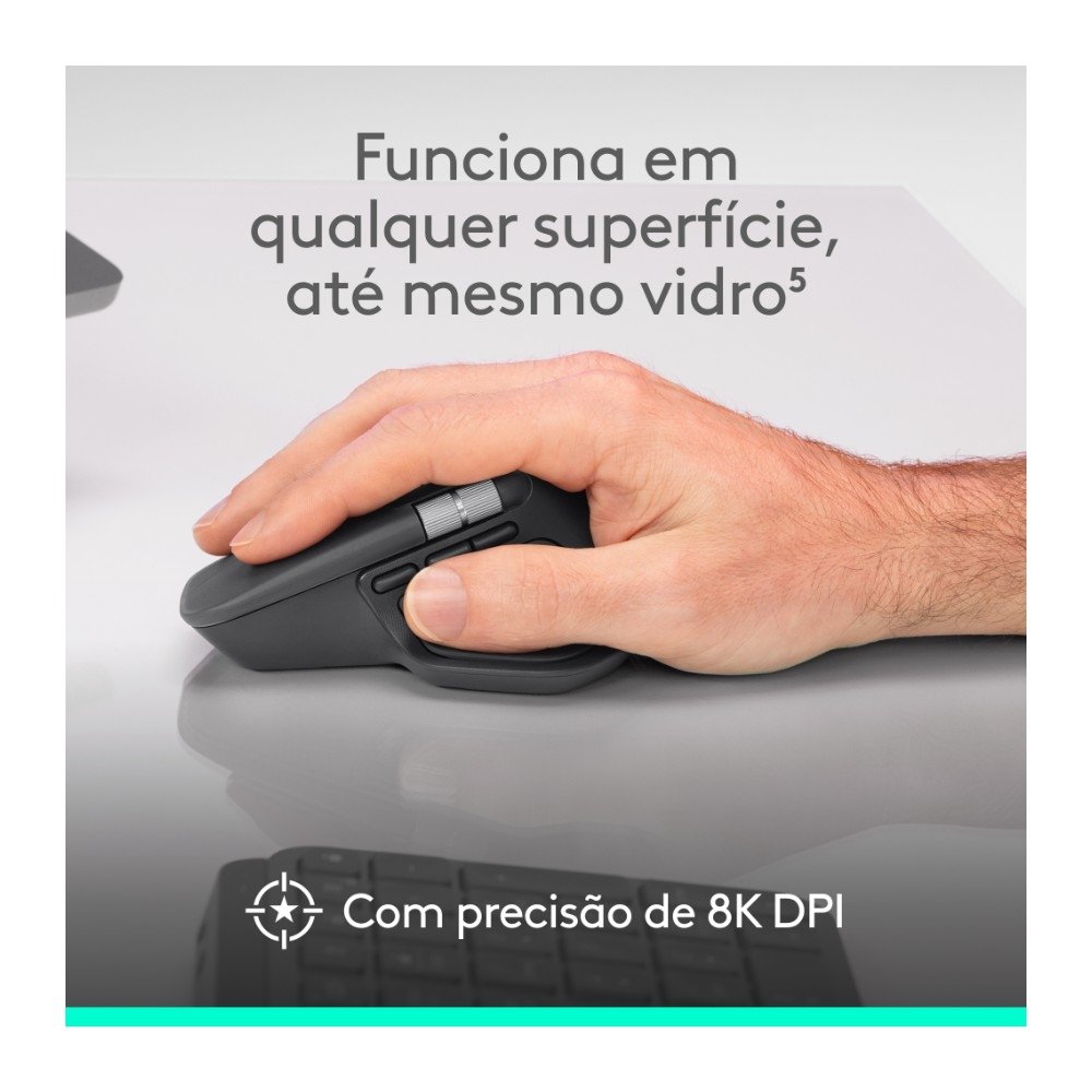 Mouse Sem Fio ( Balão.info) 4, Sensação Tátil do Haptic Feedback, USB-C, Bluetooth, Grafite - 910-( Balão.info - foto 5