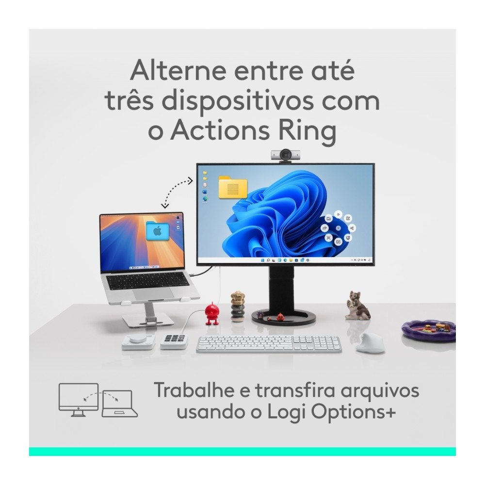 Mouse Sem Fio ( Balão.info) 4, Sensação Tátil do Haptic Feedback, USB-C, Bluetooth, Grafite - 910-( Balão.info - foto 10