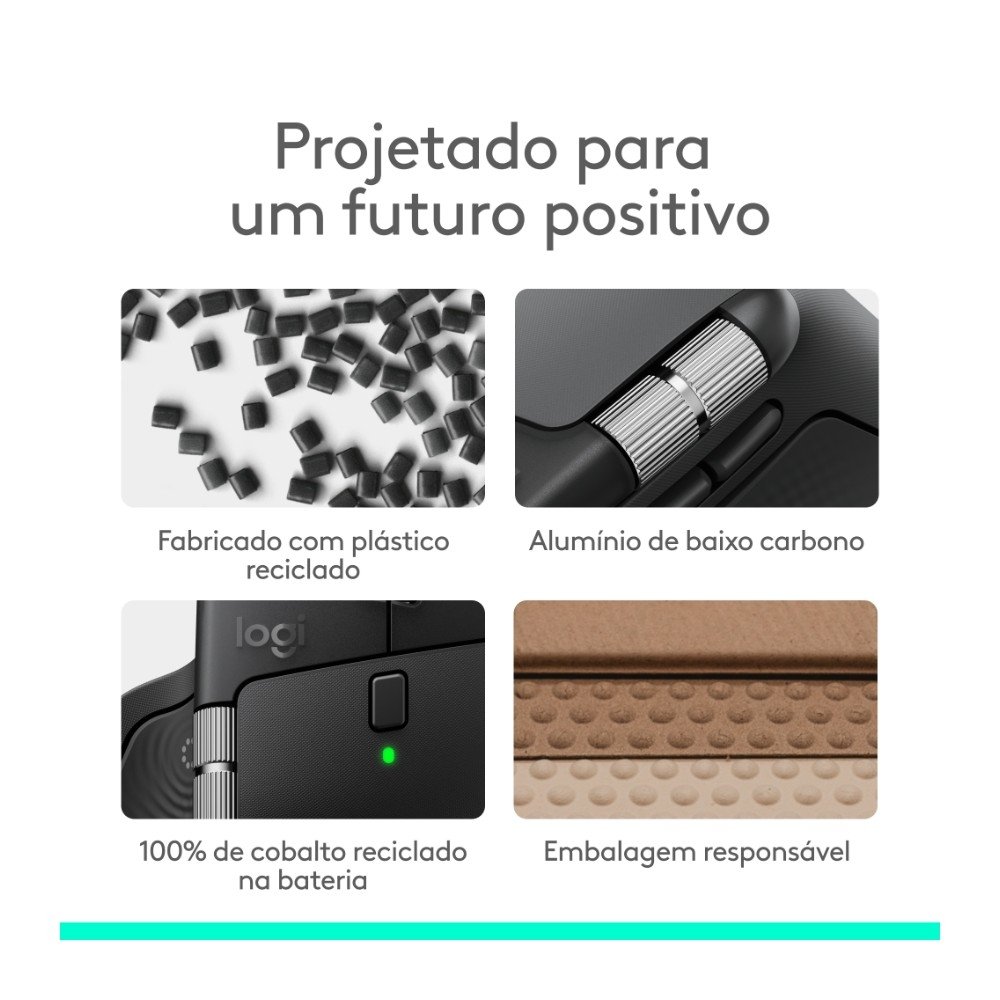 Mouse Sem Fio Logitech MX Master 4, Sensação Tátil do Haptic Feedback, USB-C, Bluetooth, Grafite - 910-007565 - view 14