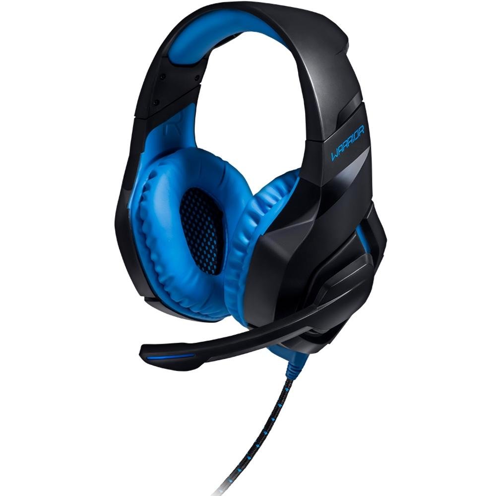 Headset Gamer Warrior 2.0 com LED USB Preto e Azul - PH244 | KaBuM!