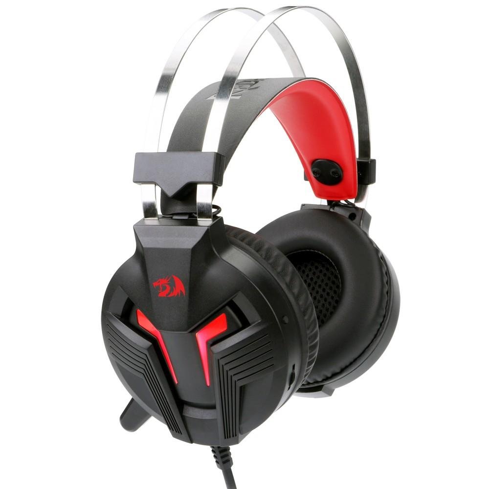 Imagem 7 de 8 do produto Headset Gamer Redragon P2 e USB Preto e Vermelho Memecoleous H112