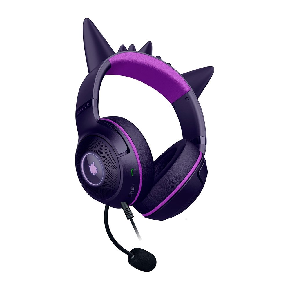 Imagem 2 de 9 do produto Headset Gamer Razer Kraken Kitty V2, Chroma RGB, Conexão USB, Gengar Edition - RZ04-04730300-R3M1