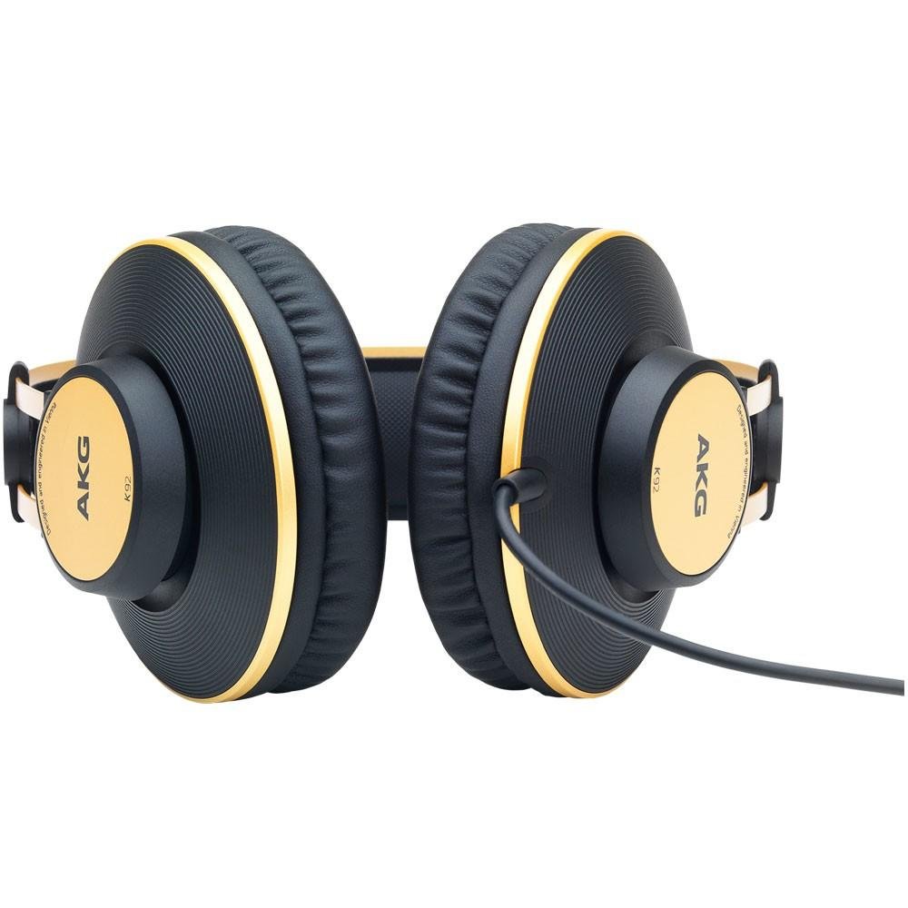 Headphone AKG Preto e Dourado K92 64726 | KaBuM!