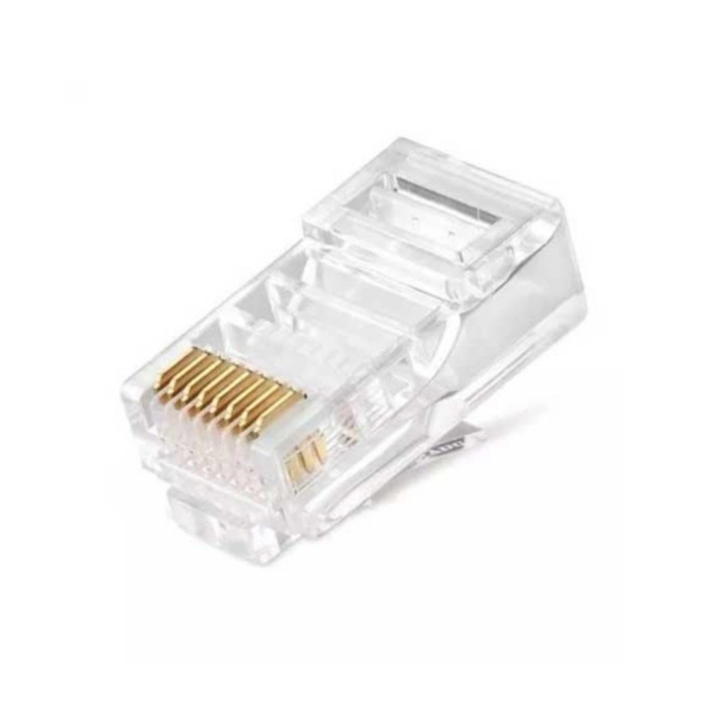 Conector RJ45 Macho de Passagem Furukawa SohoPlus, CAT6, para Cabo Sólido e Flexível, 10 Unidades - 35050296