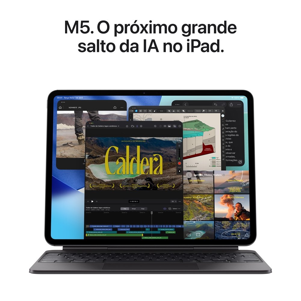 iPad Pro de 11 Chip M5, Wi-Fi, 1TB, Câmera 12MP. Vidro Convencional, Preto-espacial - MDWP4BZ/A - view 3