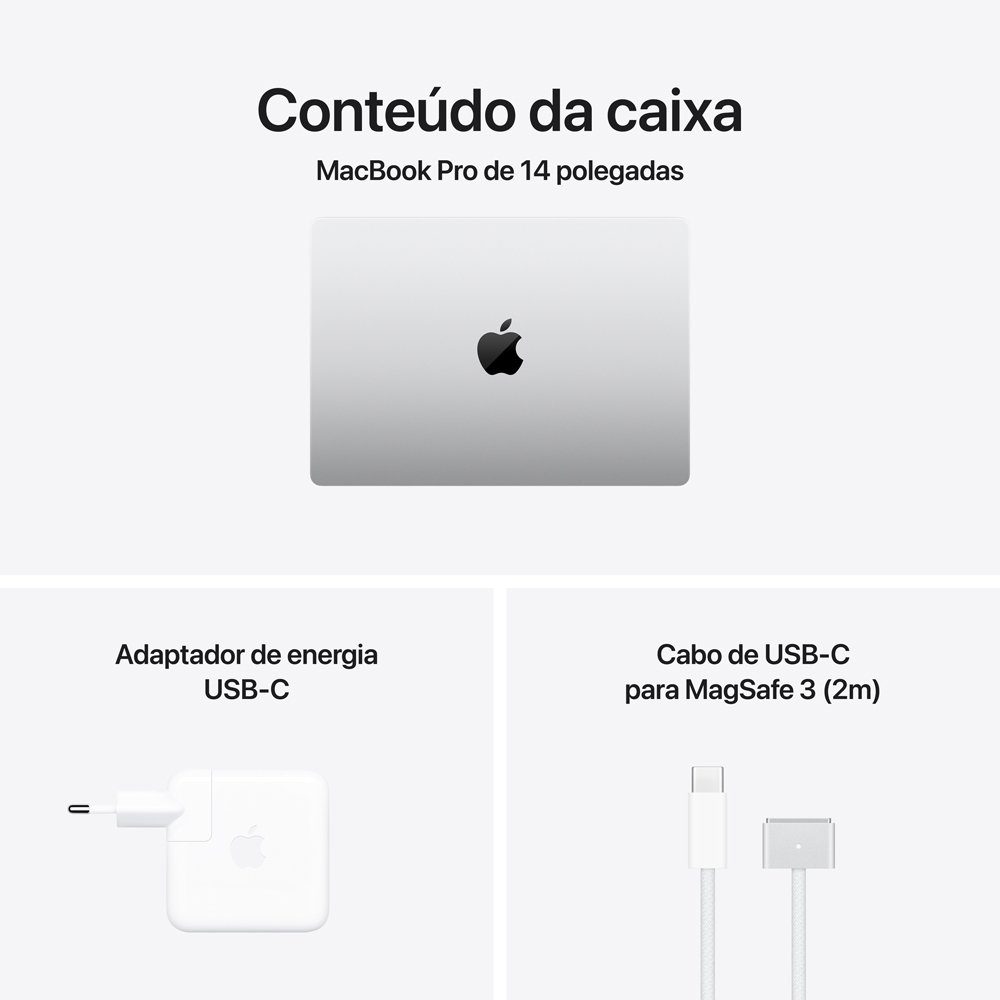 MacBook Pro de 14, M5, CPU de 10 núcleos, GPU de 10 núcleos, 16GB RAM, SSD 1TB, Prateado - MDE54BZ/A - view 9