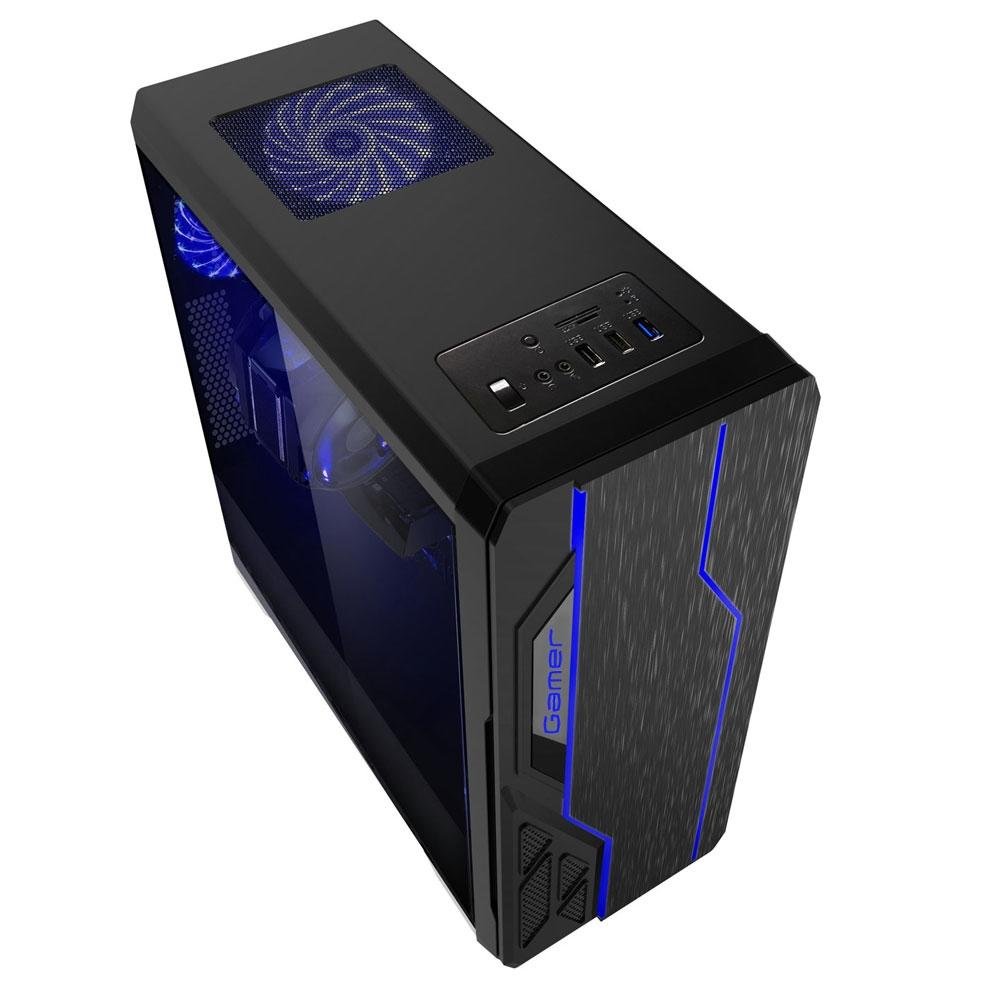 Imagem 5 de 12 do produto Gabinete Gamer Bluecase sem fonte USB 3.0 Preto BG-009