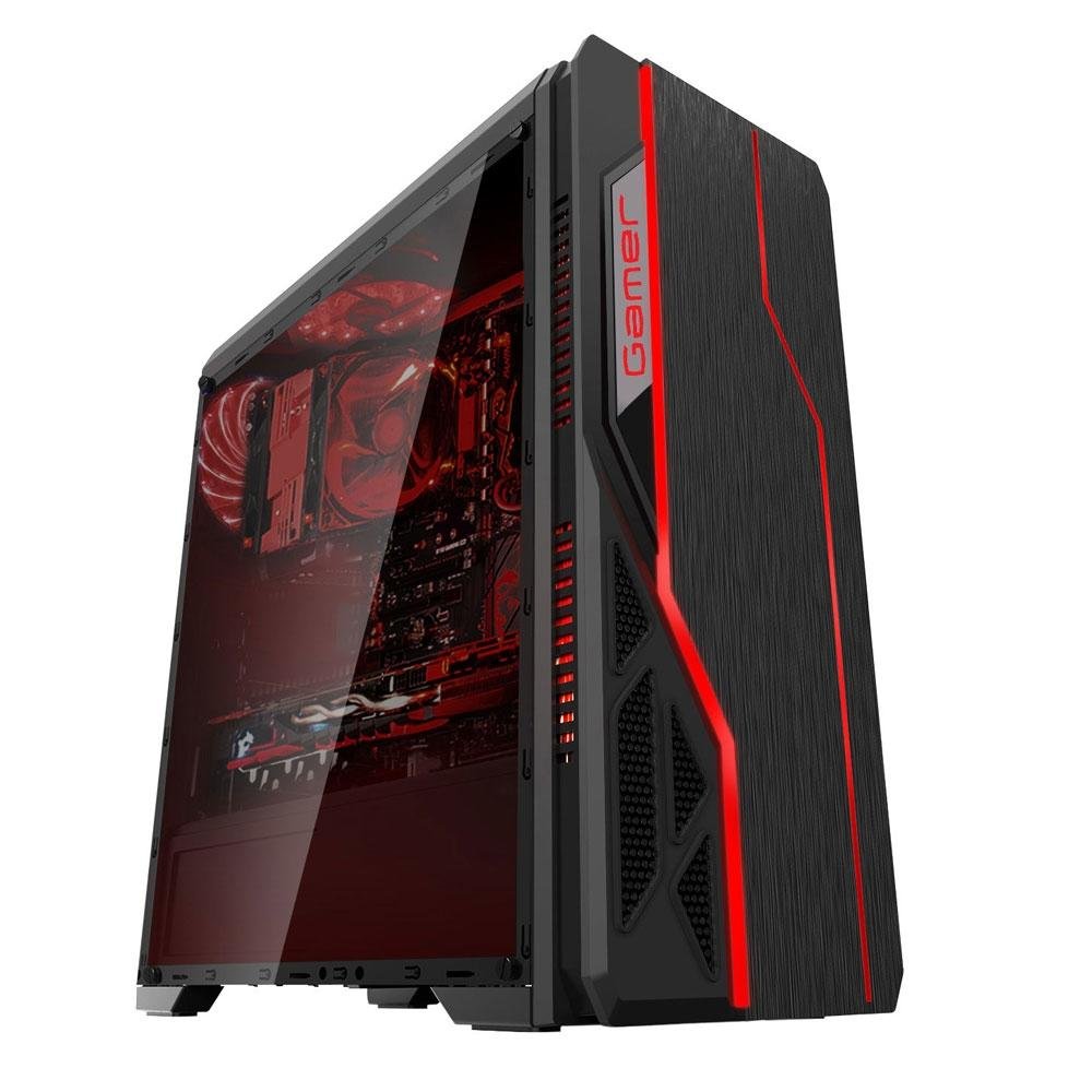 Imagem 3 de 12 do produto Gabinete Gamer Bluecase sem fonte USB 3.0 Preto BG-009