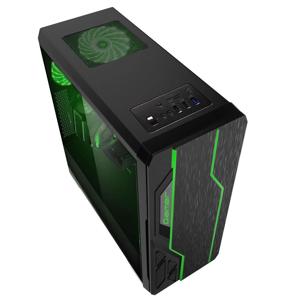 Imagem 7 de 12 do produto Gabinete Gamer Bluecase sem fonte USB 3.0 Preto BG-009