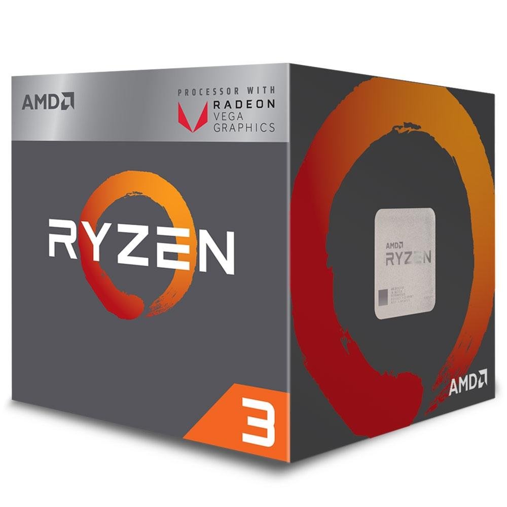 Processador AMD Ryzen 3 2200G, Cooler Wraith Stealth, Cache 6MB, 3.5GHz (3.7GHz Max Turbo), AM4 - YD2200C5FBBOX Processador AMD Ryzen 3 2200G, Cooler Wraith Stealth, Cache 6MB, 3.5GHz (3.7GHz Max Turbo), AM4 - YD2200C5FBBOX
