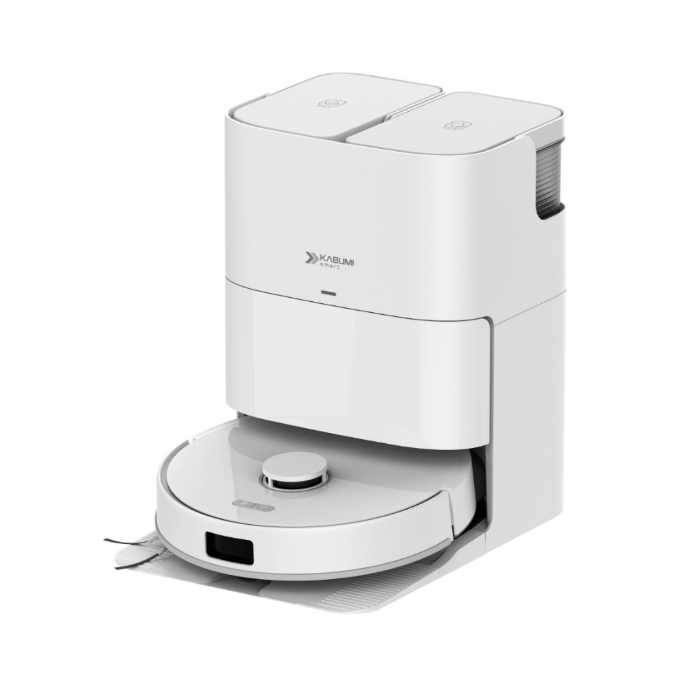 Robô Aspirador e passa pano Balão.info! smart K4000, Base Autolimpante, MOP Duplo Extensível, IA, 20000PA, 127V, Branco - KSAR400010BR