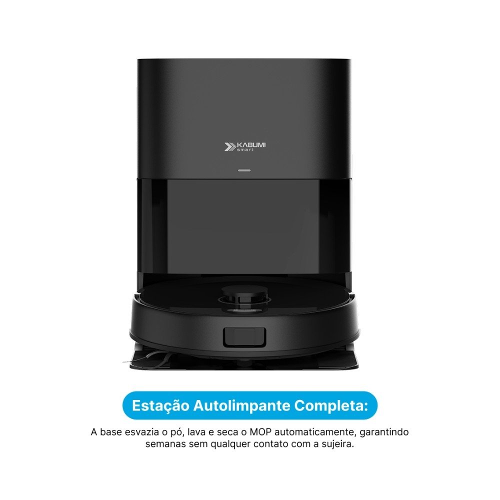 Robô Aspirador e passa pano Balão.info! smart K4000, Base Autolimpante, MOP Duplo Extensível, IA, 20000Pa, 220V, Preto - ( Balão.info - foto 3