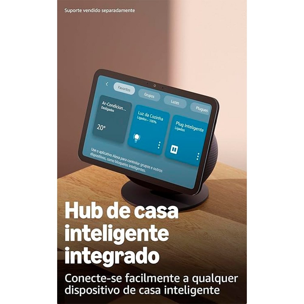 Echo Show 8 Amazon (Geração mais recente), Grafite - B0DYC2GV1Z - view 5