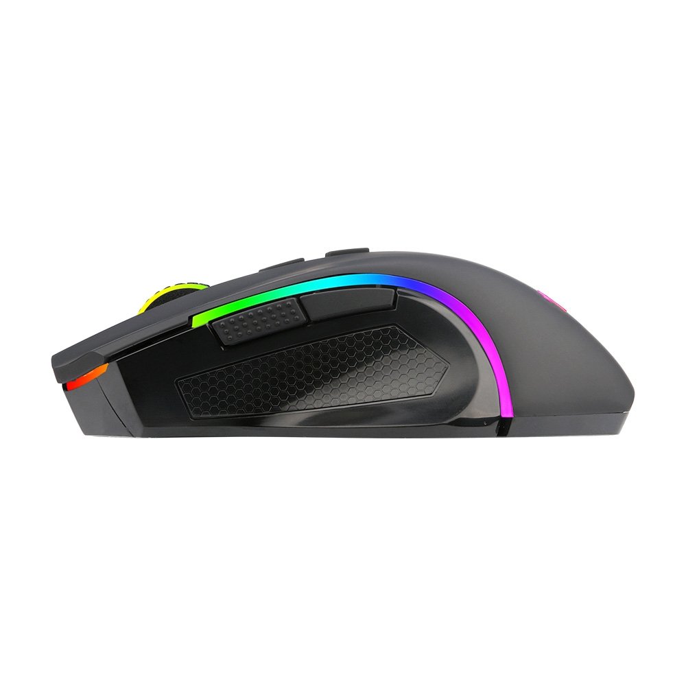 Imagem 5 de 7 do produto Mouse Gamer Sem Fio Redragon Griffin Pro, RGB, 4800 DPI, 7 Botões, USB 2.4GHz, Bluetooth, Preto - M602P-KS