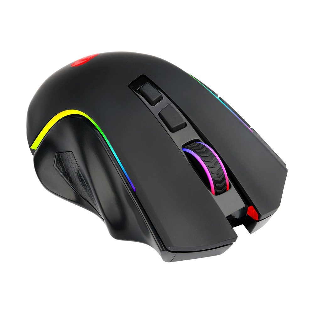 Imagem 4 de 7 do produto Mouse Gamer Sem Fio Redragon Griffin Pro, RGB, 4800 DPI, 7 Botões, USB 2.4GHz, Bluetooth, Preto - M602P-KS