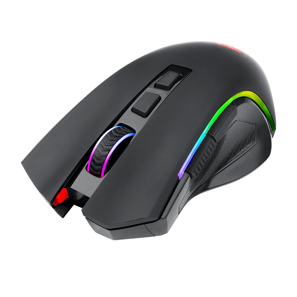 Imagem 6 de 7 do produto Mouse Gamer Sem Fio Redragon Griffin Pro, RGB, 4800 DPI, 7 Botões, USB 2.4GHz, Bluetooth, Preto - M602P-KS