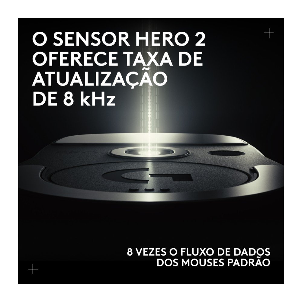 Mouse Gamer Sem Fio Logitech G PRO X SUPERLIGHT 2c, 5 botões, sensor 44K DPI, Atualização de até 8 kHz, PC e Mac, Branco - 910-007537 - view 10