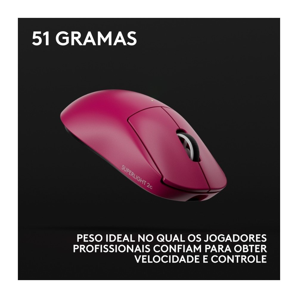 Mouse Gamer Sem Fio ( Balão.info) 2c, 5 botões, ( Balão.info) DPI, Atualização de até 8 kHz, PC e Mac, Magenta -910-( Balão.info - foto 9