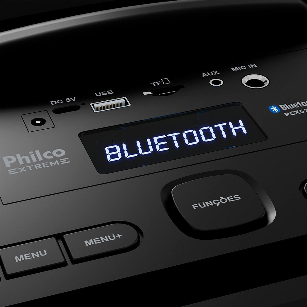 Caixa de Som Acústica Philco PCX5200, Bluetooth, Função TWS, Entrada para Microfone, Preto - 56603796 - view 15
