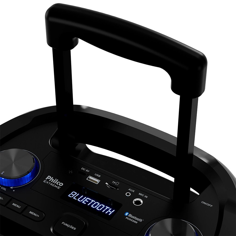 Caixa de Som Acústica Philco PCX5200, Bluetooth, Função TWS, Entrada para Microfone, Preto - 56603796 - view 7