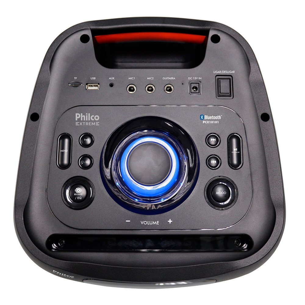 Caixa de Som Acústica Philco PCX10101, 2000W RMS, Bateria Interna (até 20h), Bluetooth e TWS, Preto - 56603810 - view 3