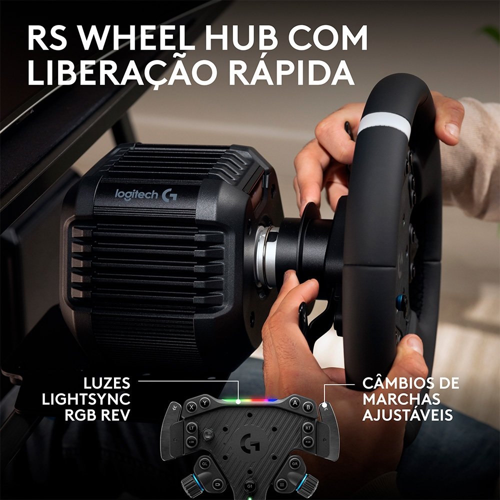 Volante Logitech G RS50 Com Direct Drive DE 8 Nm, Feedback TRUEFORCE, Ultrarealista, Compatível com Xbox/PC - 941-000273 - view 6